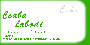 csaba labodi business card